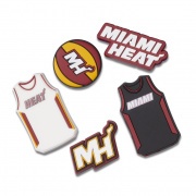 Crocs Jibbitz NBA Miami Heat - csomag (5 db) papucsdísz