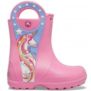 Crocs Kids Fun Lab Unicorn Patch Rain Boot Girls gyerek csizma