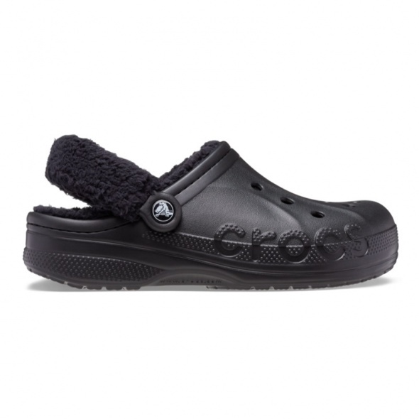 Crocs Baya Lined Fuzz Strap Clog Férfi, Női bélelt papucs