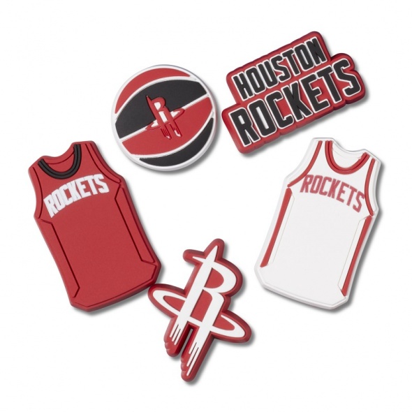 Crocs Jibbitz NBA Houston Rockets - csomag (5 db) papucsdísz