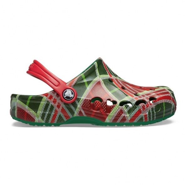 Crocs Kids Baya Holiday Plaid Clog K Gyerek papucs