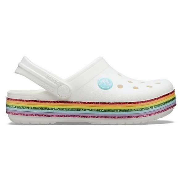 Crocs Kids CB Rainbow Glitter Clog K kislány gyerek papucs